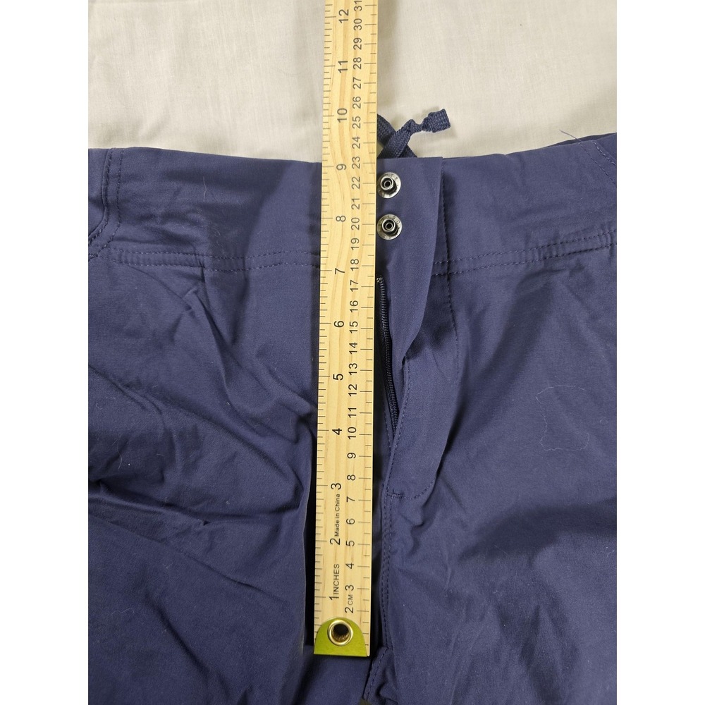 Columbia Shorts Womens 4 Blue Stretch Chino Hiking Nylon Blend Pockets Summer - Picture 5 of 10